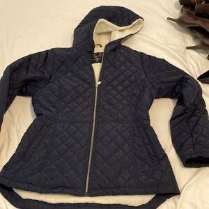 Fleece Lined puffer coat with Hood